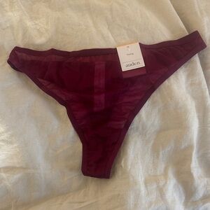 Auden NWT Burgundy Thong Size Medium